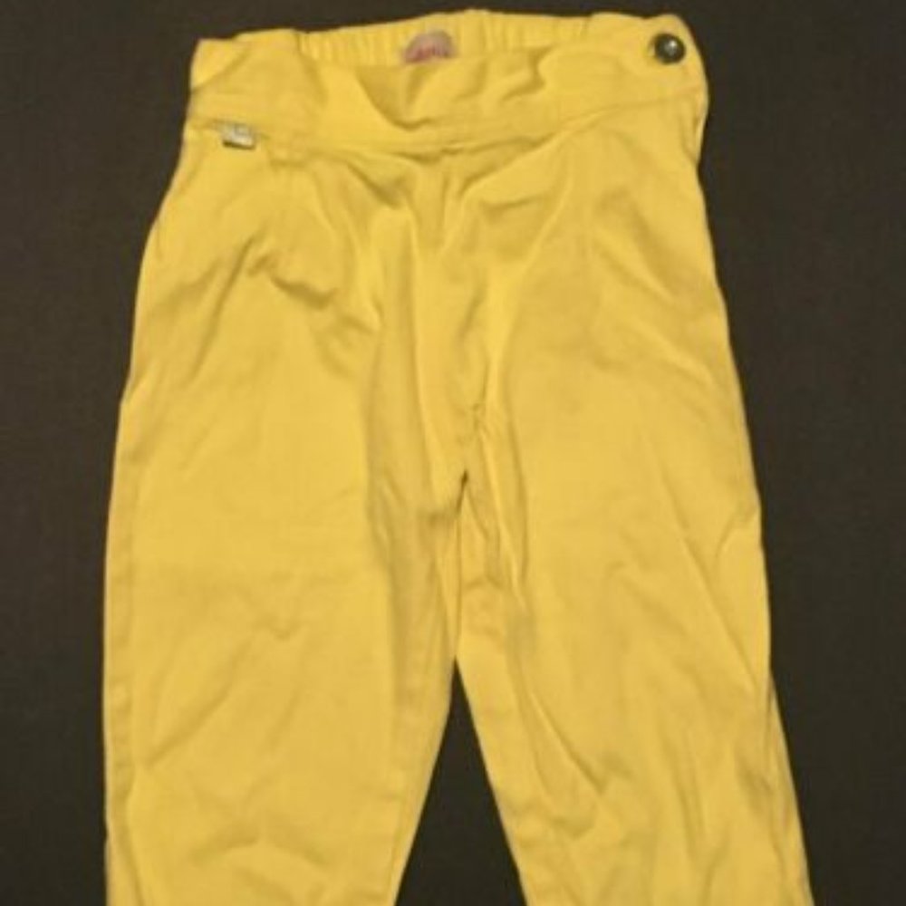 CONFETTI Girls' French Boutique Vibrant Yellow STRETCH Capri Pants ~ Sz 5